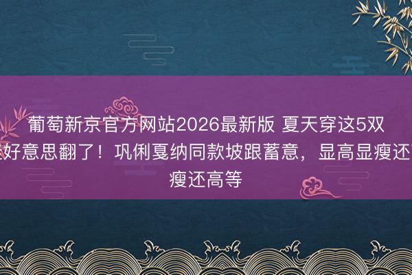 葡萄新京官方网站2026最新版 夏天穿这5双凉鞋好意思翻了！巩俐戛纳同款坡跟蓄意，显高显瘦还高等