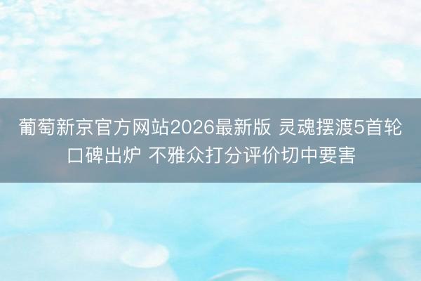 葡萄新京官方网站2026最新版 灵魂摆渡5首轮口碑出炉 不雅众打分评价切中要害
