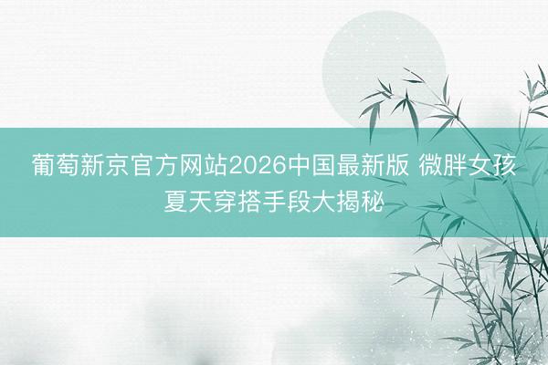 葡萄新京官方网站2026中国最新版 微胖女孩夏天穿搭手段大揭秘