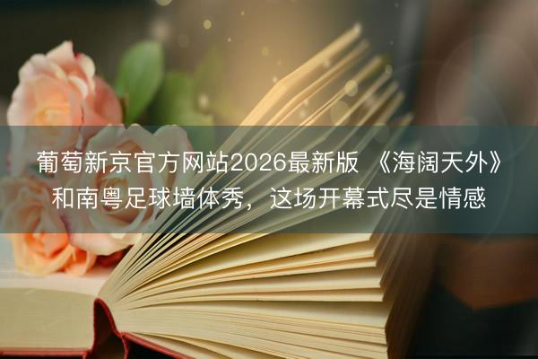 葡萄新京官方网站2026最新版 《海阔天外》和南粤足球墙体秀，这场开幕式尽是情感